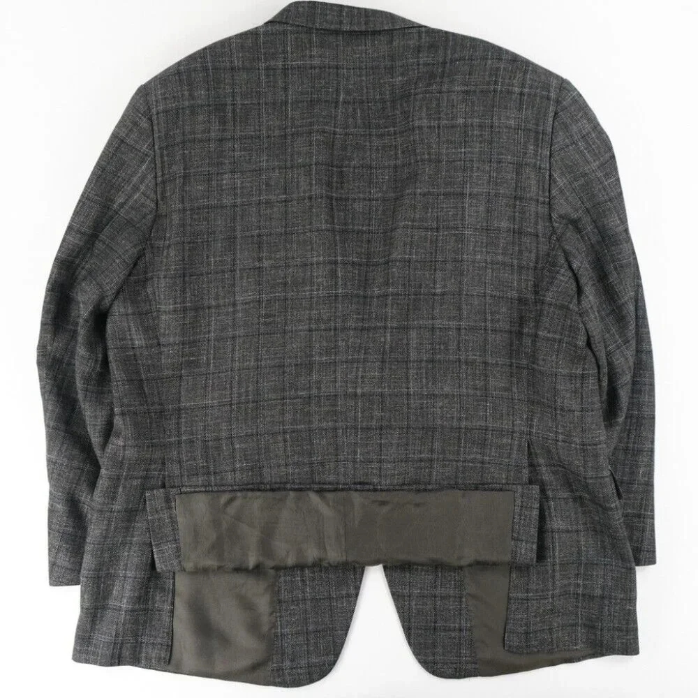 Modern Hickey Freeman Custom Sport Coat Men 53R Knit Wool USA Suit Jacket Gray - Picture 3 of 12